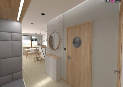 Projekt przedpokoju w mieszkaniu M4 w Żorach - JoLie Design