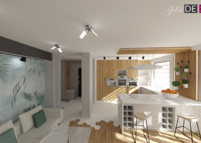 Projekt aneksu kuchennego w mieszkaniu w Cieszynie – JoLie Design