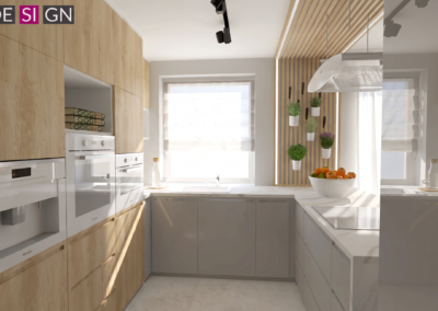 Projekt aneksu kuchennego w mieszkaniu w Cieszynie – JoLie Design