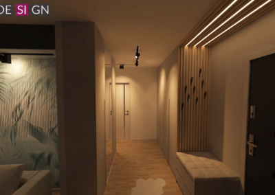 Projekt przedpokoju w mieszkaniu w Cieszynie – JoLie Design