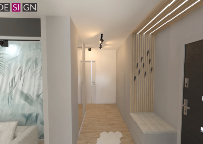 Projekt przedpokoju w mieszkaniu w Cieszynie – JoLie Design