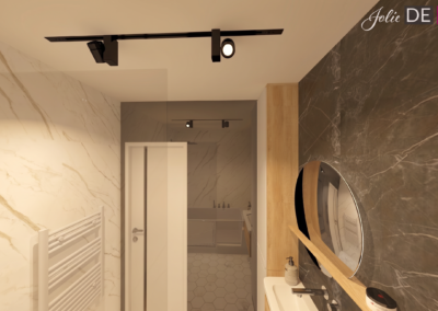Projekt łazienki w mieszkaniu w Cieszynie – JoLie Design