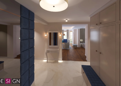 Projekt wiatrołapu w domu parterowym w Żorach – JoLie Design