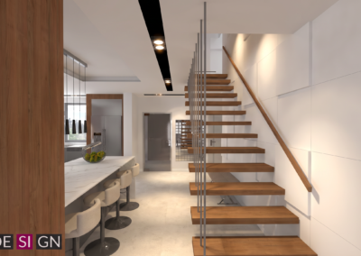 Projekt klatki schodowej w domu w Orzeszu – JoLie Design