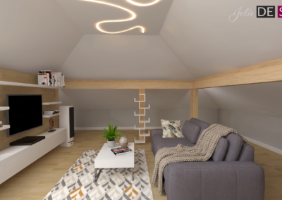 Projekt pokoju gościnnego w domu w Orzeszu – JoLie Design