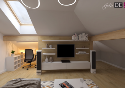 Projekt pokoju gościnnego w domu w Orzeszu – JoLie Design