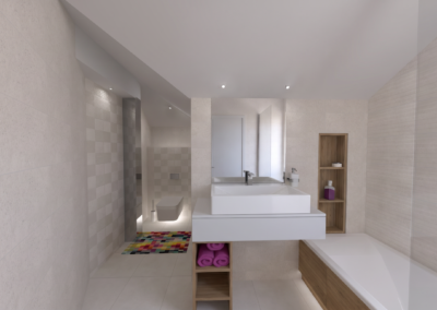 Projekt łazienki w domu w Orzeszu – JoLie Design