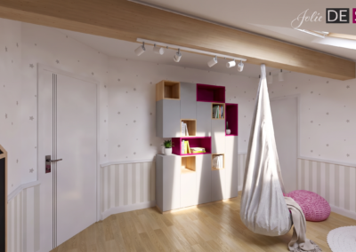 Projekt pokoju dziewczynki w domu w Orzeszu – JoLie Design