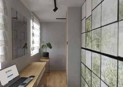 Projekt gabinetu w domu dwurodzinnym w Rybniku – JoLie Design