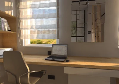 Projekt gabinetu w domu dwurodzinnym w Rybniku – JoLie Design