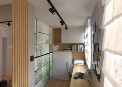 Projekt gabinetu w domu dwurodzinnym w Rybniku – JoLie Design