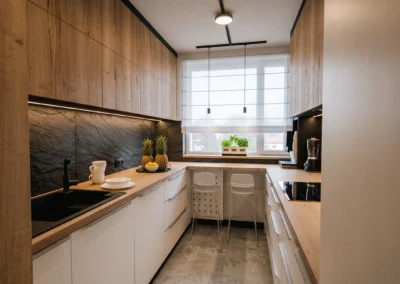 Projekt kuchni w mieszkaniu w Rybniku – JoLie Design
