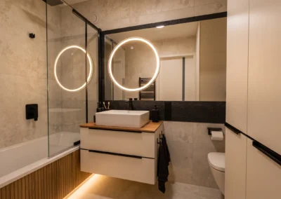 Projekt łazienki w mieszkaniu w Rybniku – JoLie Design