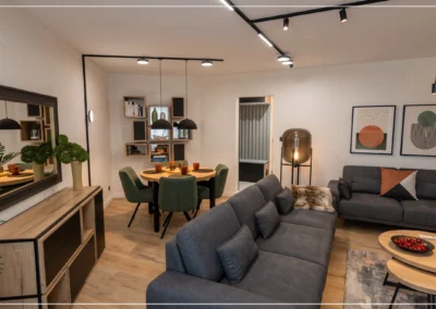 Projekt salonu w mieszkaniu w Rybniku – JoLie Design
