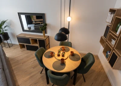 Projekt salonu w mieszkaniu w Rybniku – JoLie Design