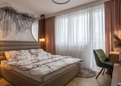 Projekt sypialni w mieszkaniu w Rybniku – JoLie Design
