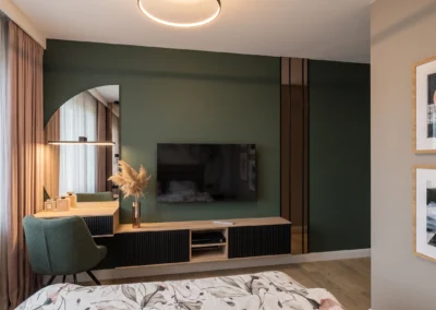 Projekt sypialni w mieszkaniu w Rybniku – JoLie Design