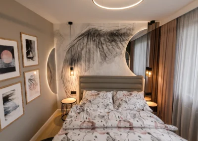 Projekt sypialni w mieszkaniu w Rybniku – JoLie Design